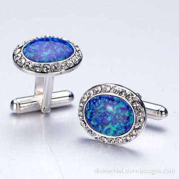 Make Custom Logo Oval Cufflinks, High Quality Suit Shirt Cufflinks For Men